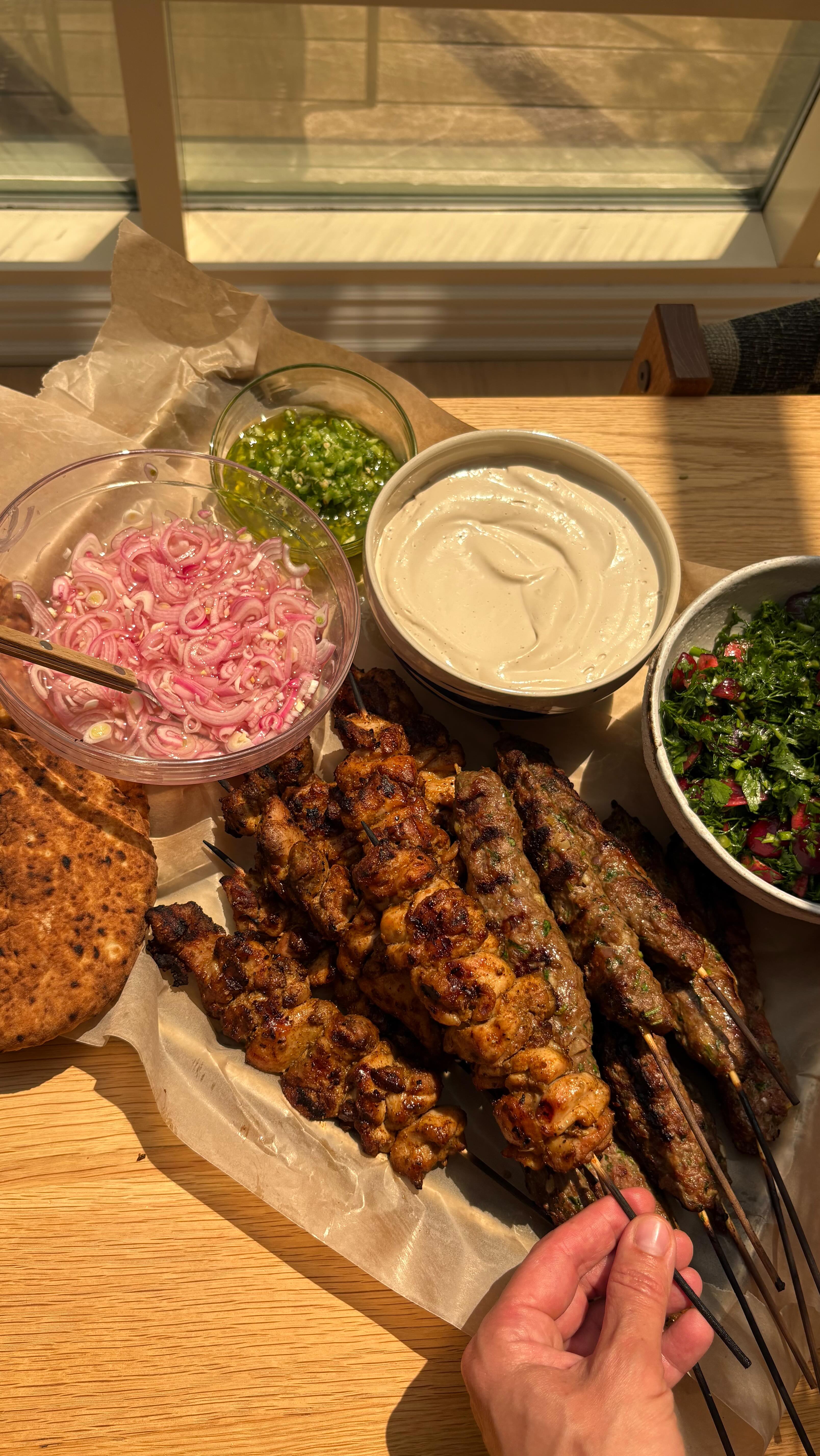 Instagram post by @edeneats for Whole Foods Market. Caption reads: it's a hot GRILL summer and we're having a kebab....
