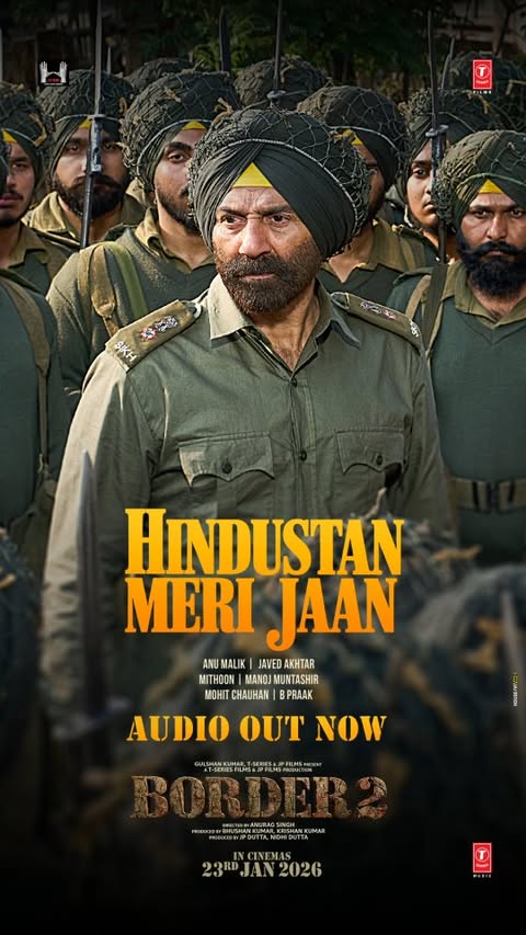 Instagram post by @mohitchauhanofficial for Amazon Music. Caption reads: Har Fauji ke dil ki awaaz: Hindustan Meri....