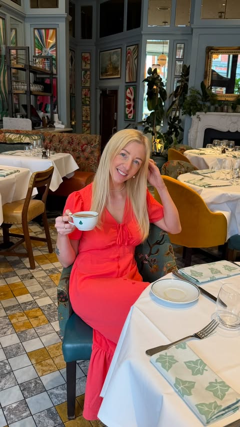 Instagram post by @_lifeinleeds for The Ivy Collection. Caption reads: And the pancakes matched my dress!! 🥹❤️ not that....