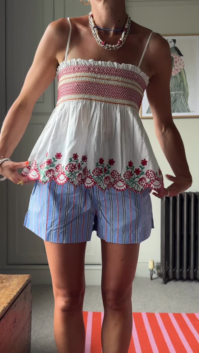 Instagram post by @goodmannersstyle for Damson Madder. Caption reads: [...] summer try on with @damsonmadder 💛😍 faves?....