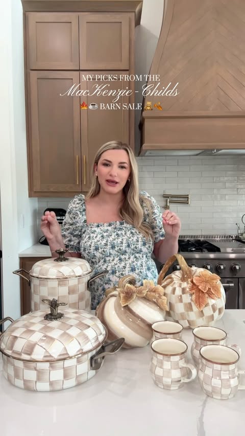 Instagram post by @lyndsey_windham for MacKenzie-Childs. Caption reads: @mackenziechilds barn sale is back and you only....
