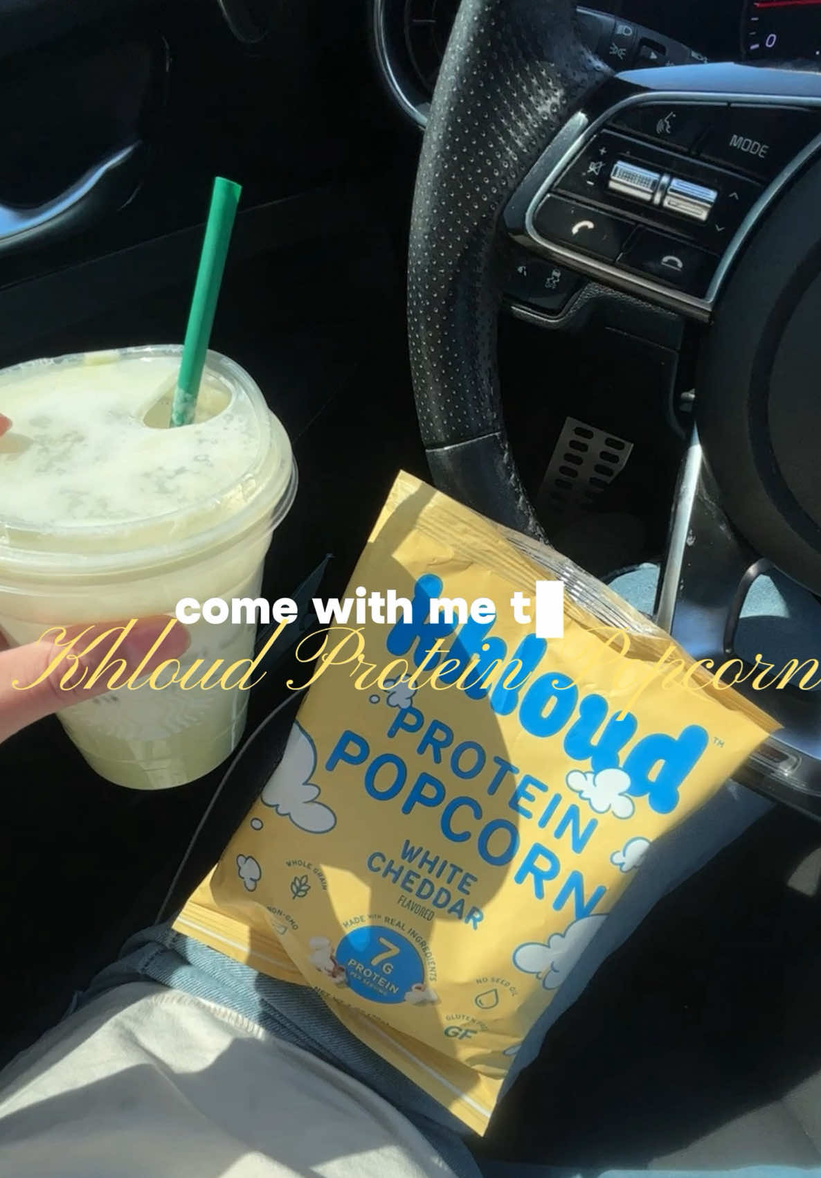 TikTok post by @karengutiierrezz for Khloud. Caption reads: [...] protein combo, obsessed !!!!🤭✨☁️🍵....