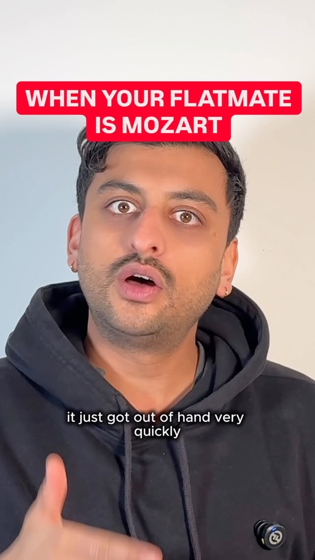 Instagram post by @jakebhardwajtv for Sky TV. Caption reads: [...] in the new Sky series Amadeus, out now....