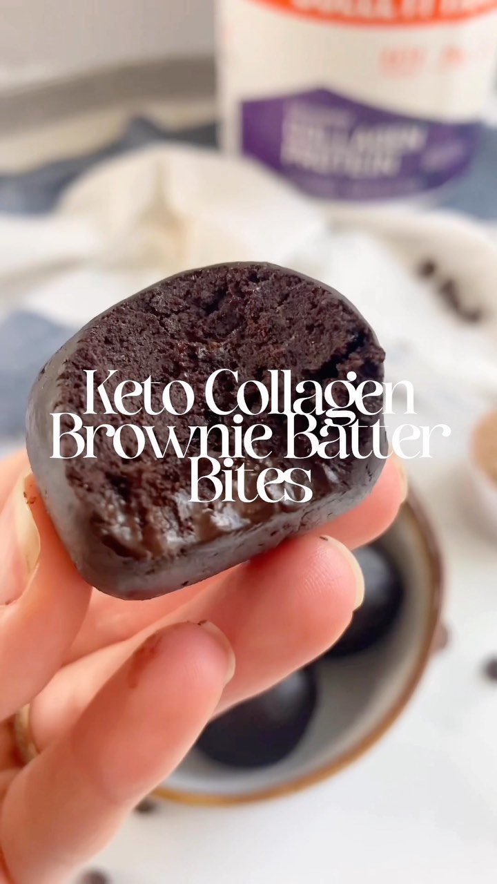 Instagram post by @caitlins_table for Bulletproof. Caption reads: The Keto collagen brownie bites you’ve been....