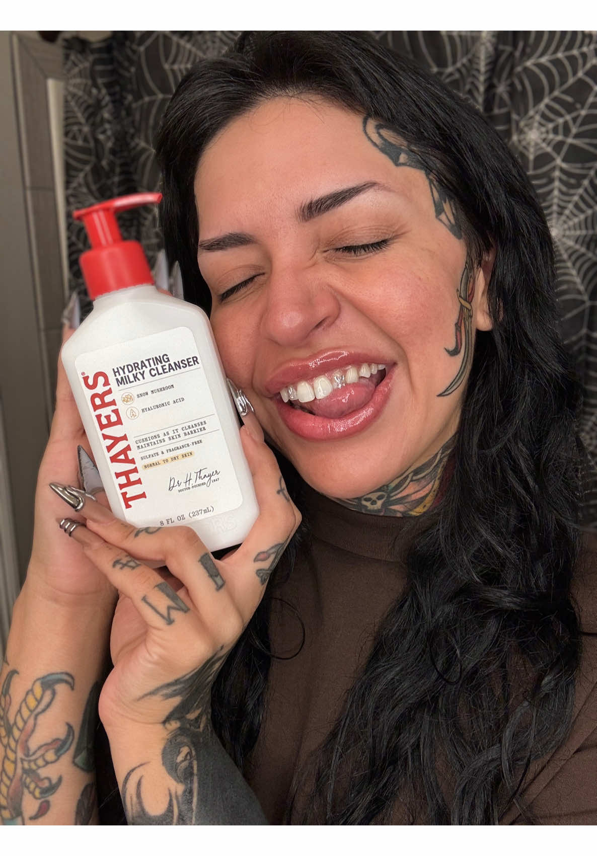 TikTok post by @ninaghoulina for Thayers. Caption reads: It’s that time of year when I make my switch over....