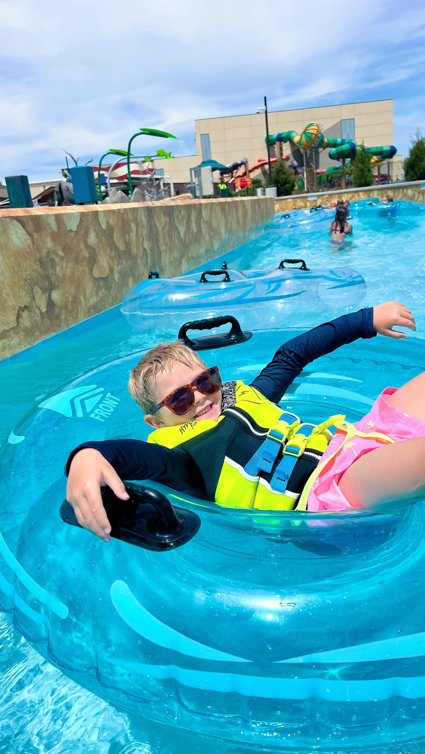 Instagram post by @be_there_in_a_prosecco for Kalahari Resorts. Caption reads: #ad Did somebody say National Waterpark Day?!....