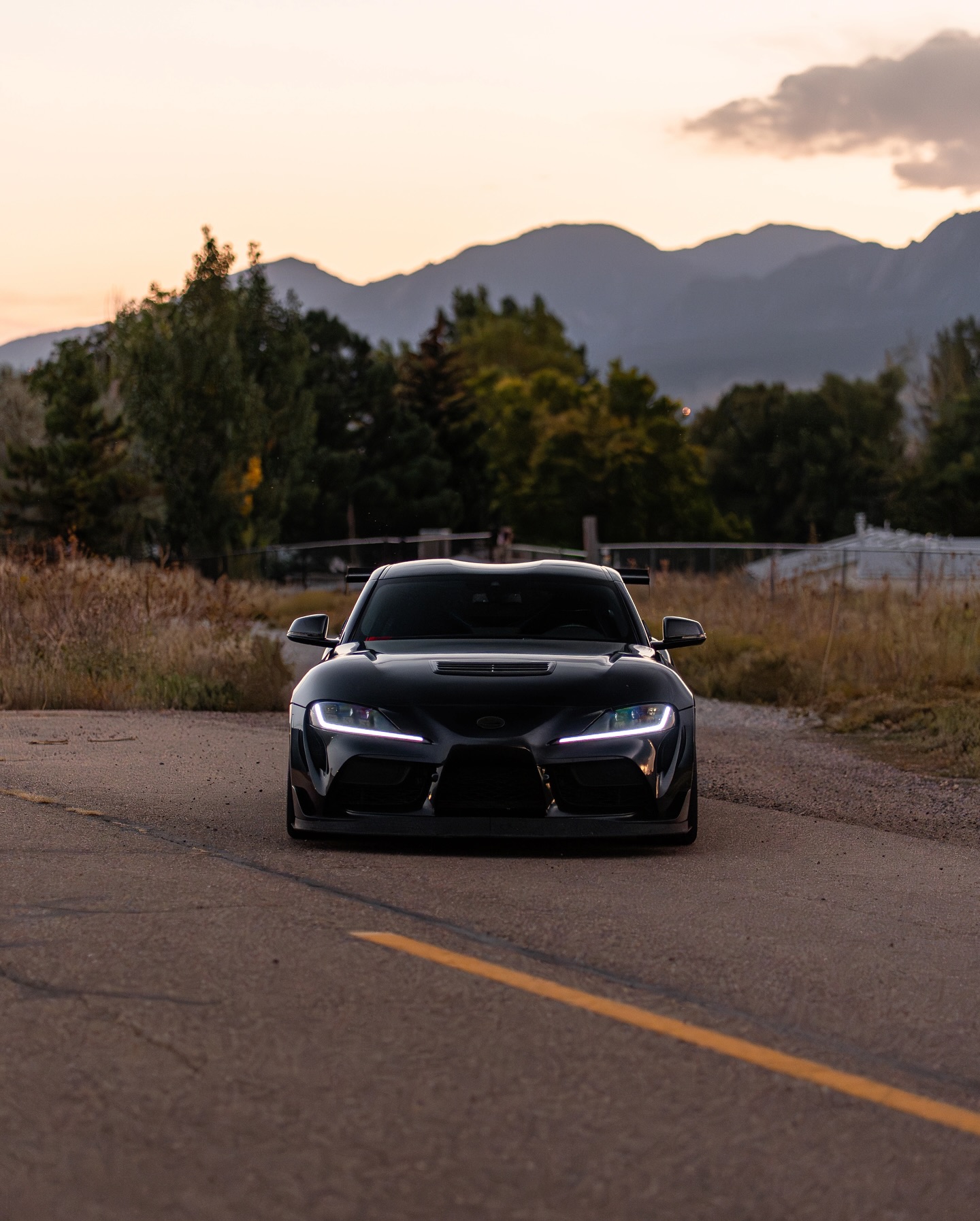 Instagram post by @supra.addicted for Toyota USA. Caption reads: Views for days. 
-
-
📸 @tsmalls.co 
#a90supra....