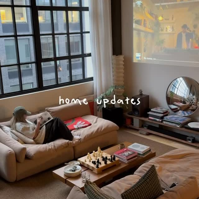 Instagram post by @isotrish for West Elm. Caption reads: home updates with @westelm 🤍 #westelmpartner.