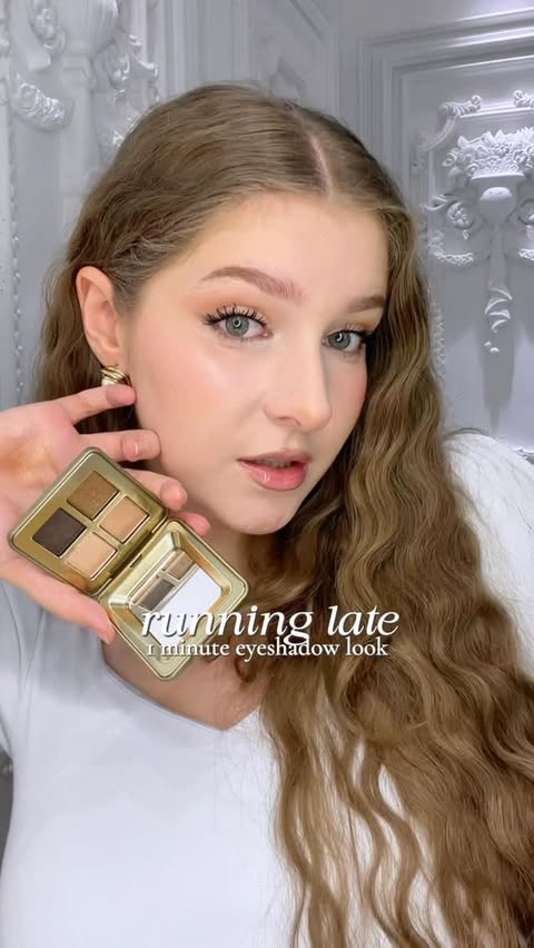 Instagram post by @x_ole4ka for Hourglass Cosmetics. Caption reads: Soft + fast makeup for the girls who are always....