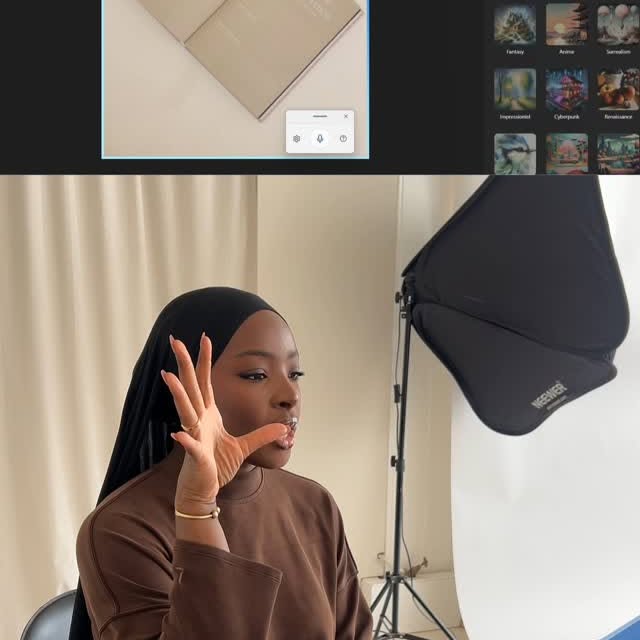 Instagram post by @zainabhassanxo for Microsoft Surface. Caption reads: #SurfacePartner #ad Life moves fast, and my setup....