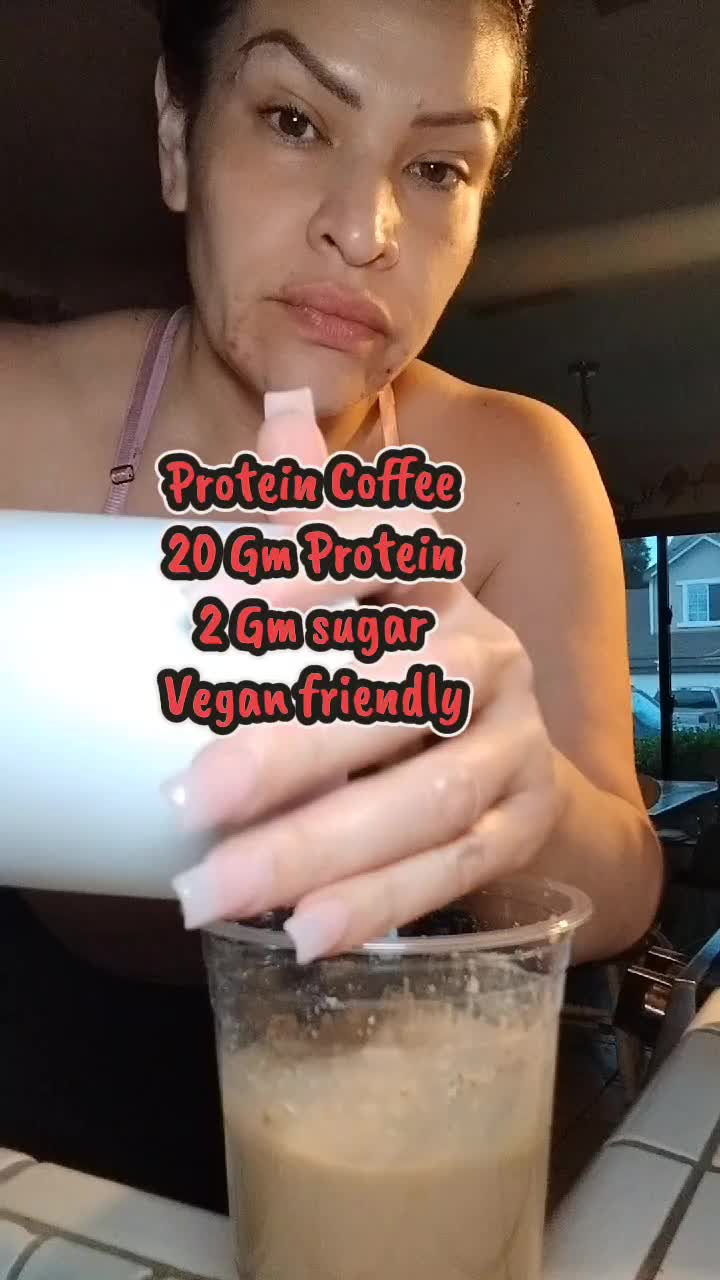 TikTok post by @nataliebratton101 for Chike Nutrition. Caption reads: @Chike Protein Coffee Simple and delicious 😋....