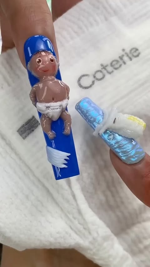 Instagram post by @ilysmnails for Coterie. Caption reads: Unboxing with @Coterie 📦 The Diaper that's highly....