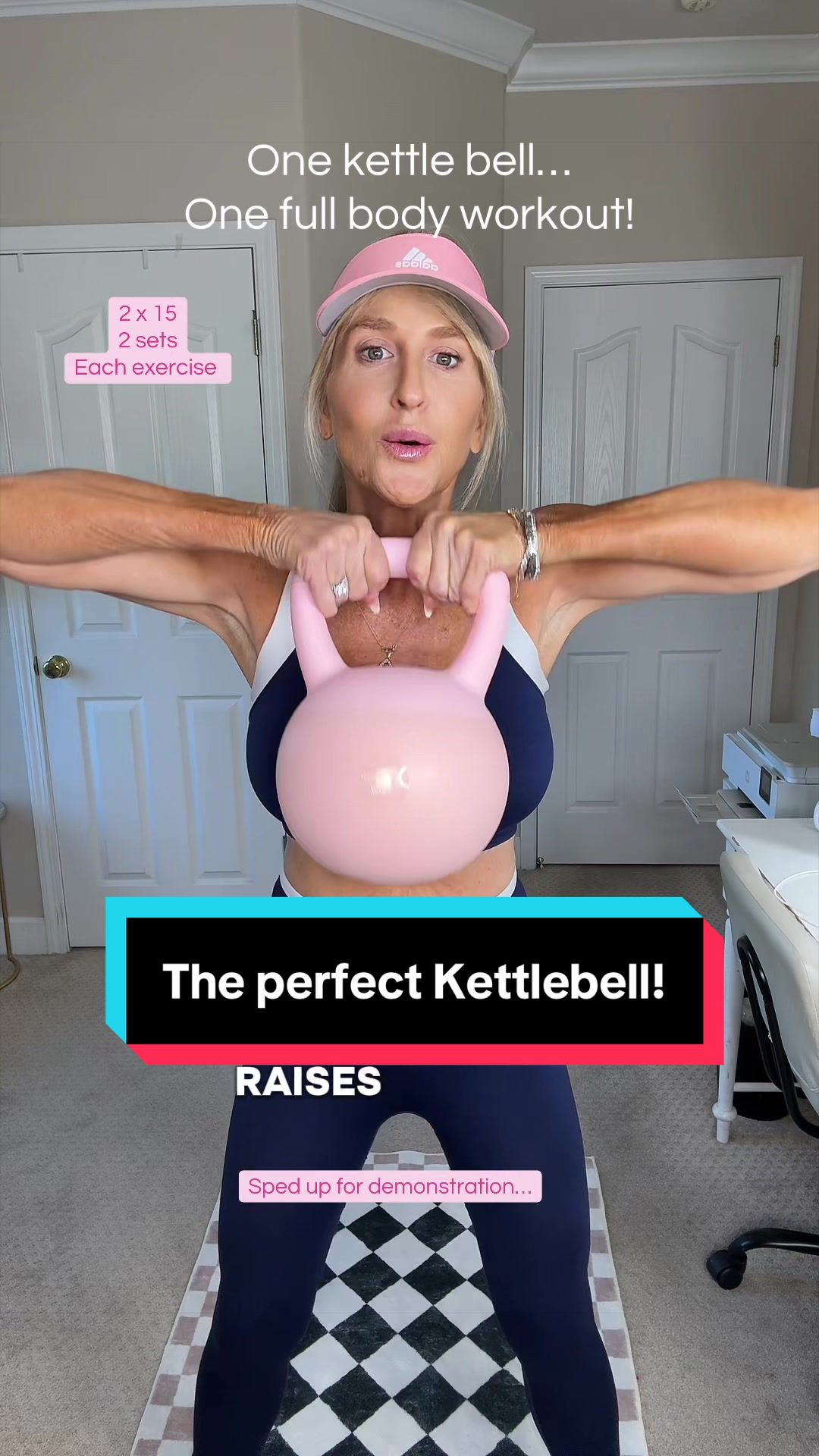 TikTok post by @fabover50 for Merach Fitness. Caption reads: [...] ebellworkout##exercise##tone##merach@@Merach....