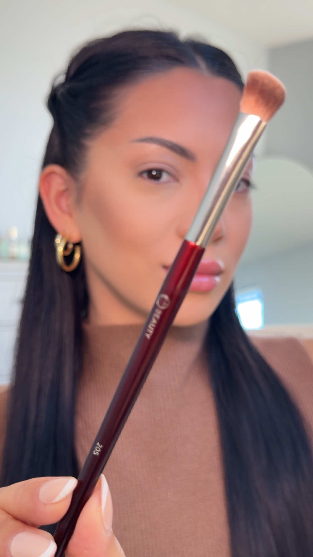 TikTok post by @glambervcruz for BK Beauty. Caption reads: [...] contour tutorial part 2 using powders! @BK....