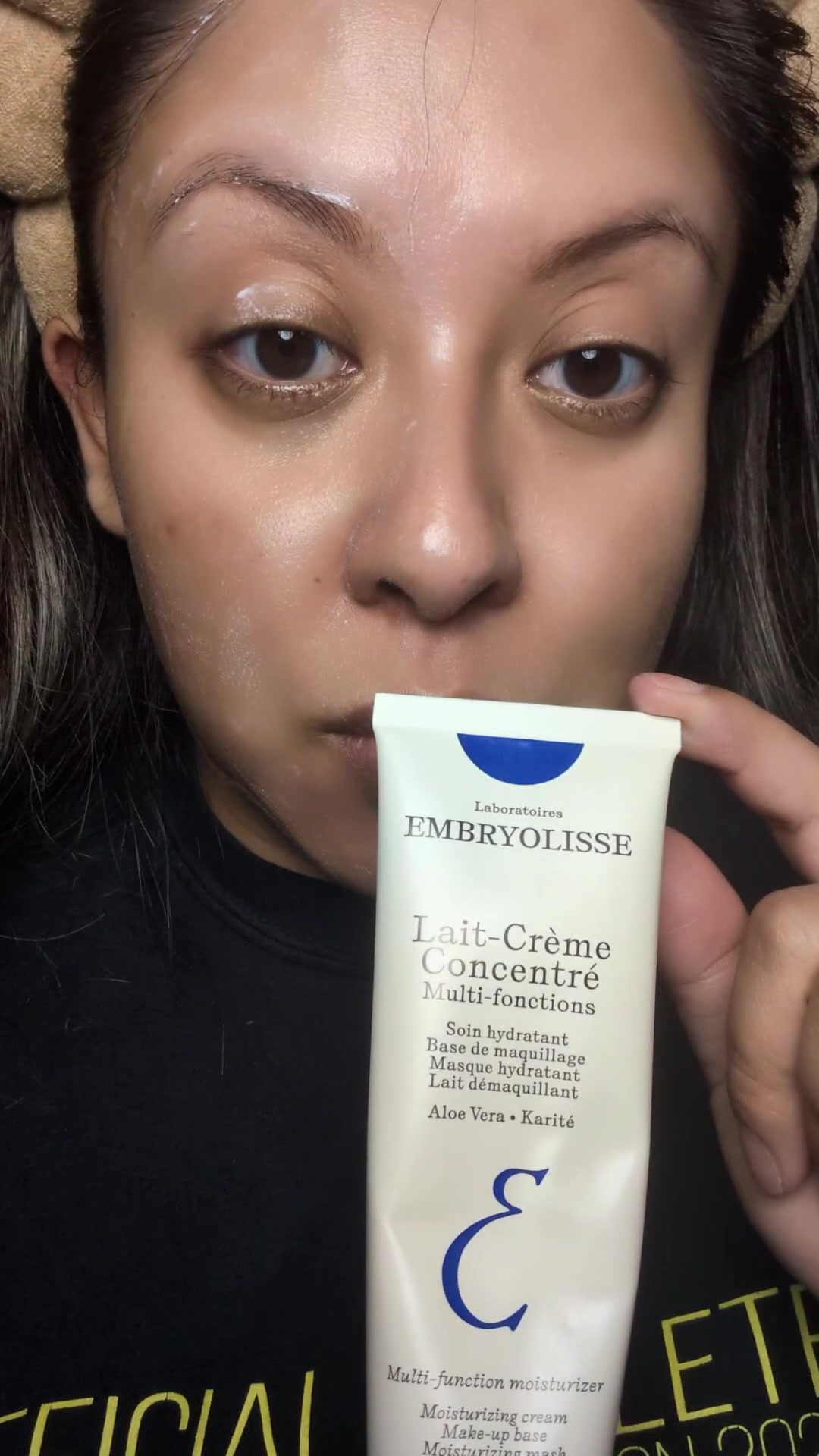 TikTok post by @jessglistenqueen for Embryolisse USA. Caption reads: EMBRYOLISSE Creme Best Moisturizing cream!!!!....
