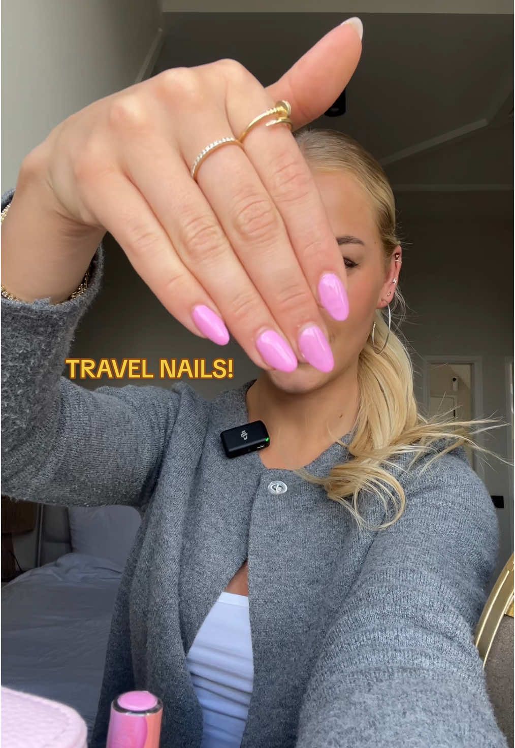 TikTok post by @marijnkuipers for Pink Gellac. Caption reads: Ad | Vakantie ready 💅🏼✨ Tooo cute!! @Pink Gellac....