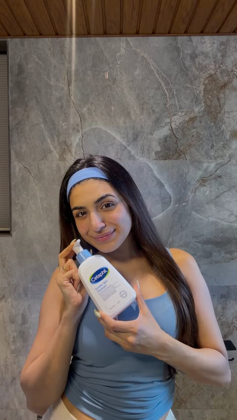 Instagram post by @vedikamehta_ for Cetaphil. Caption reads: [...] feeling after a face wash and the Cetaphil....