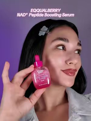 TikTok post by @gileanne_ for EQQUALBERRY. Caption reads: Skin care y yo 🤝 for ever #eqqualberry #nadserum....