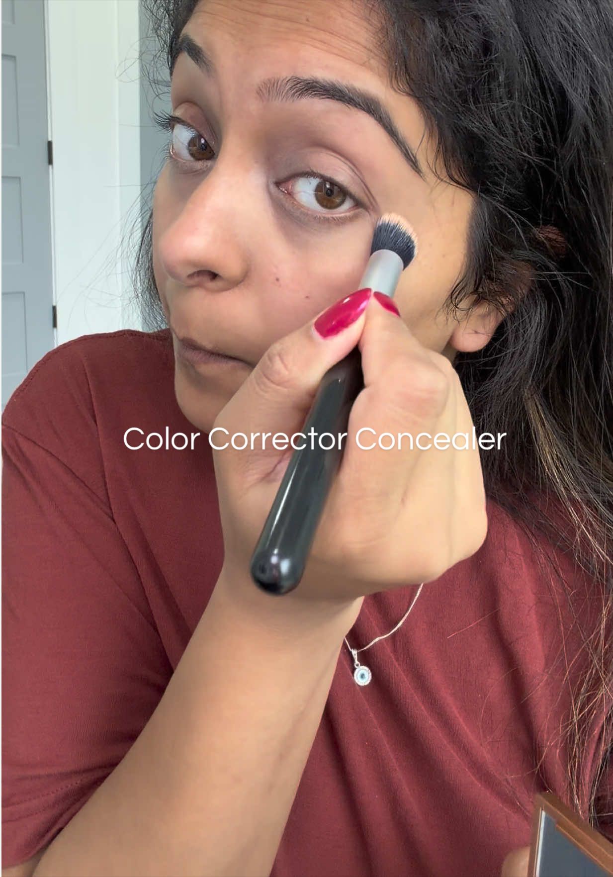 TikTok post by @roshposh1 for MAYCHEER Beauty US. Caption reads: [...] #tiktokshop #grwm #darkcircles @MAYCHEER....