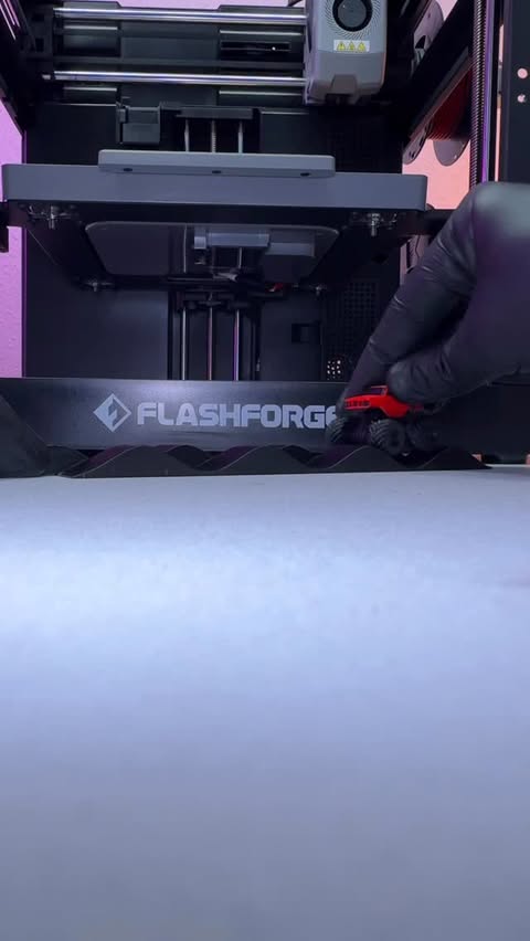 Instagram post by @bbershadskyi.projects for Flashforge. Caption reads: [...] drive them over real terrain. AD5X by....