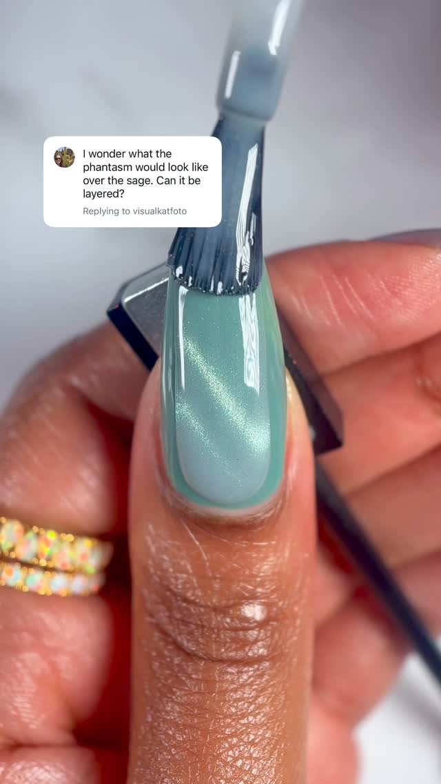 Instagram post by @suziemoon626 for Cirque Colors. Caption reads: 🧚‍♂️✨ Magnetic Combo ✨🧚‍♂️ @cirquecolors Sage....