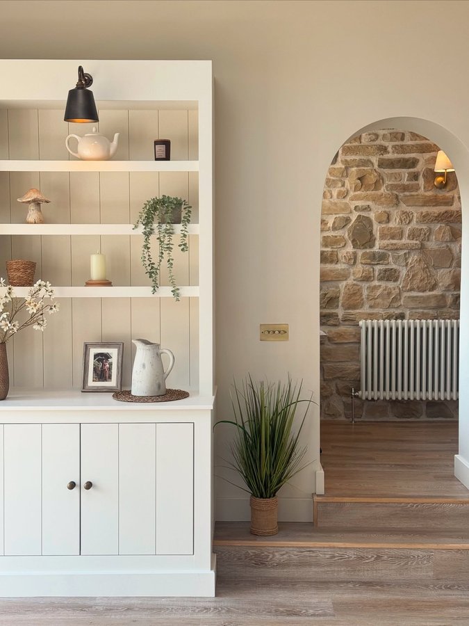 Instagram post by @no14hectorshouse for Dowsing & Reynolds. Caption reads: Archways, bespoke cabinets & luxury hardware....