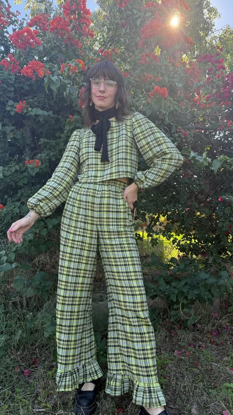 Instagram post by @ksgarner for Mood Fabrics. Caption reads: [...] your sewing needs in your list 🎄....