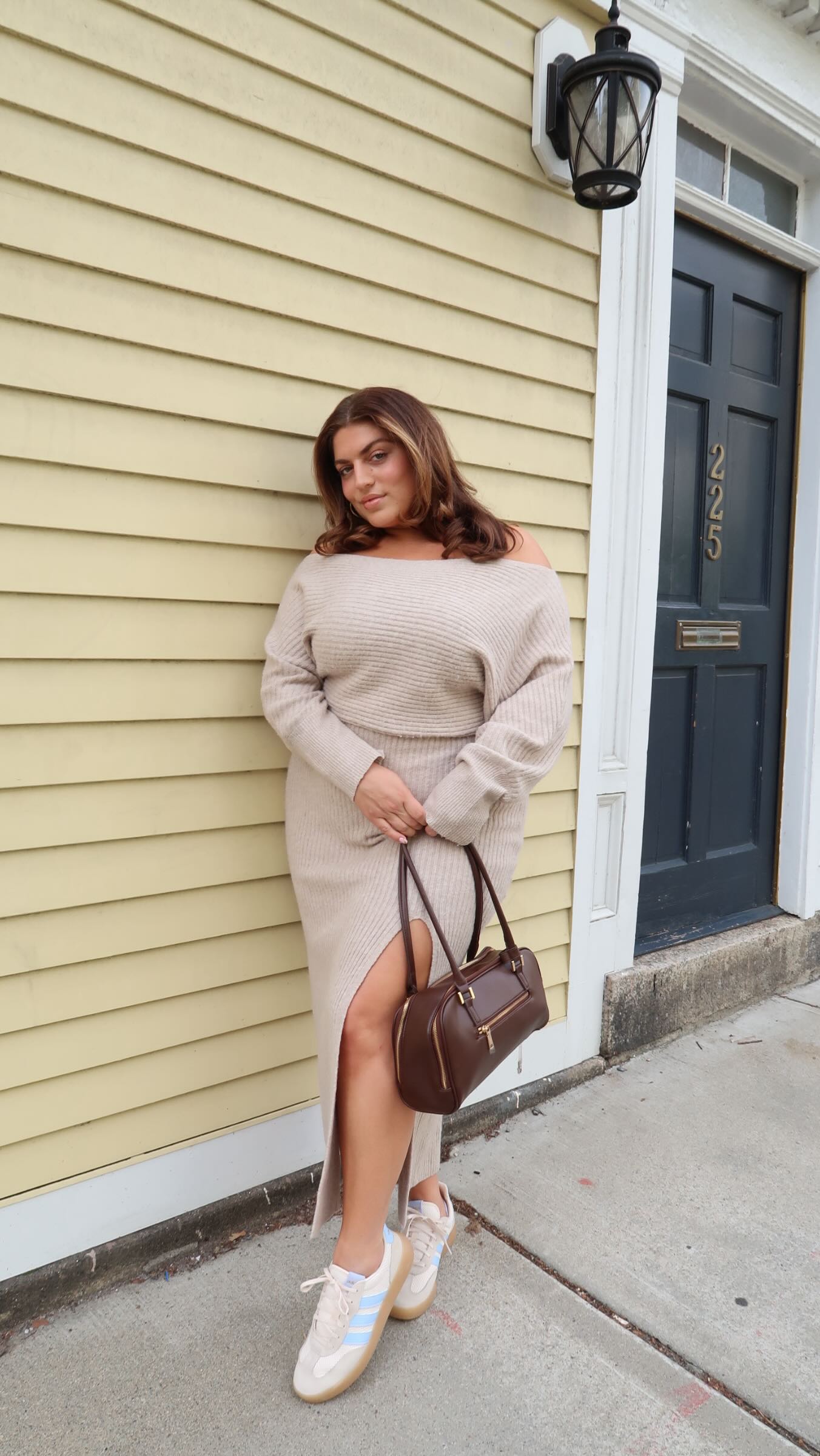 Instagram post by @ellahalikas for DSW. Caption reads: late but always fashionable with @dsw 💅🤩 let me....