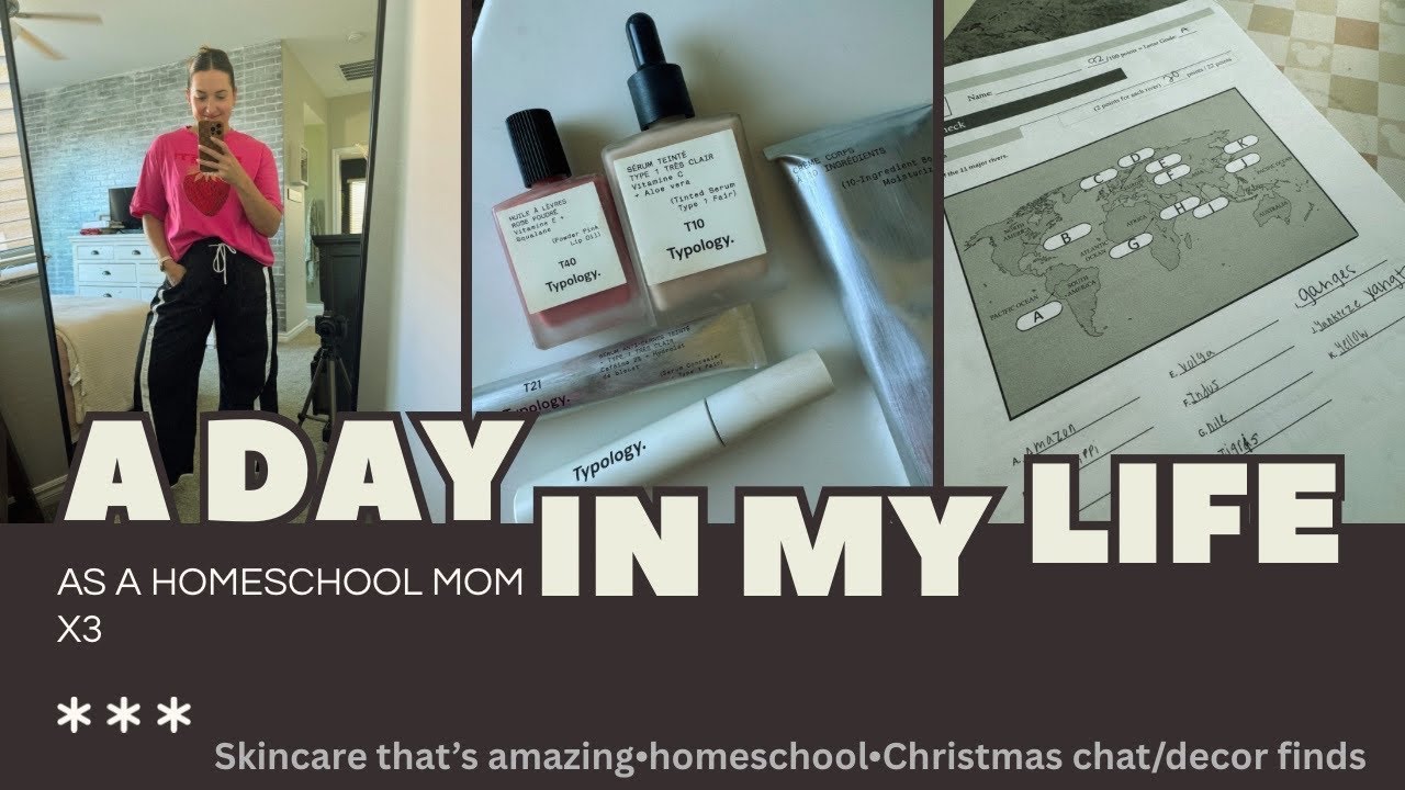 YouTube post by @GraceandGrit for BetterDaysCo. Caption reads: NEW* DITL OF A HOMESCHOOL MOM||5 MINUTE....