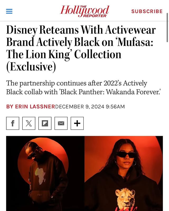 Instagram post by @survivalofthecreatives for Actively Black. Caption reads: [...] the feature to announce the latest....