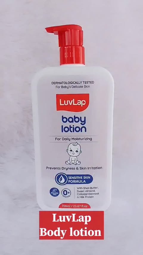 Instagram post by @samar_th5690 for LuvLap. Caption reads: I bought this LuvLap Baby Lotion because my baby's....