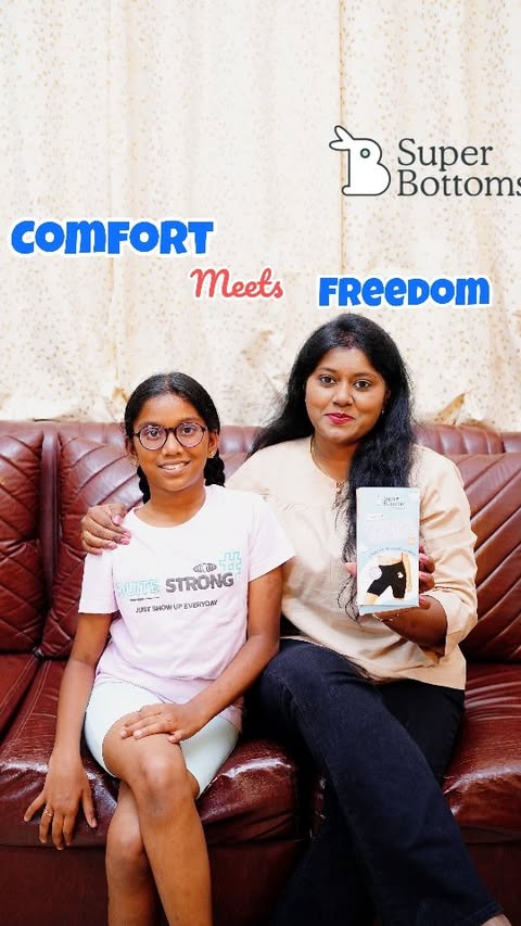 Instagram post by @hema.gayatri for Superbottoms. Caption reads: [...] needs to be just as active as she is!....