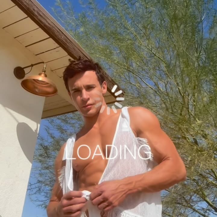 Instagram post by @brettquigley for Incerunmen. Caption reads: @incerunmenshop keeps it demure in the desert....