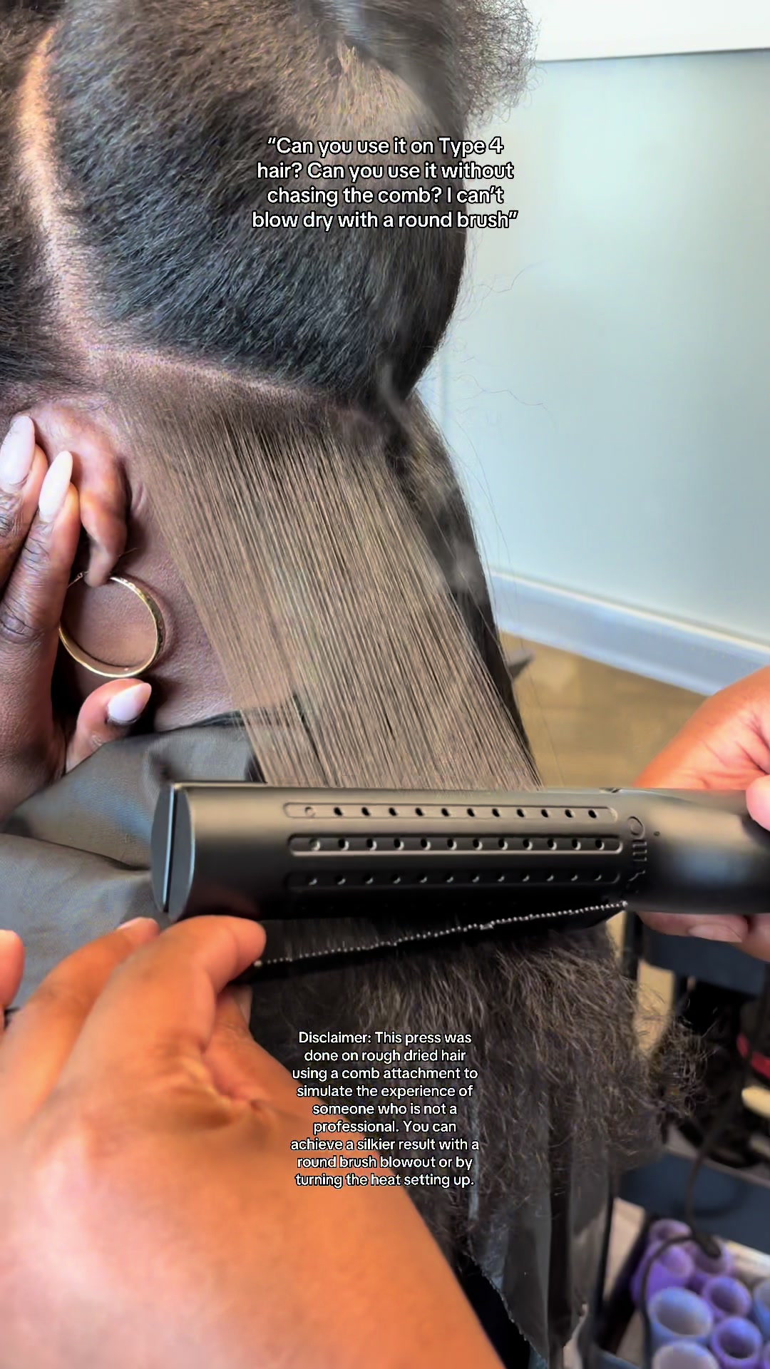 TikTok post by @ayooonesh for Design Essentials. Caption reads: @Darneshia | Owner: Salon 121  A lot of y’all....