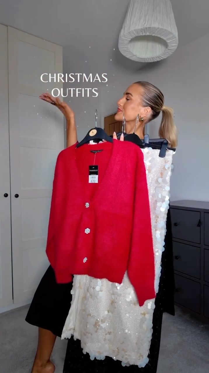 Instagram post by @chloephillips_sw for Peacocks. Caption reads: Super affordable looks for the Christmas period 🎄....