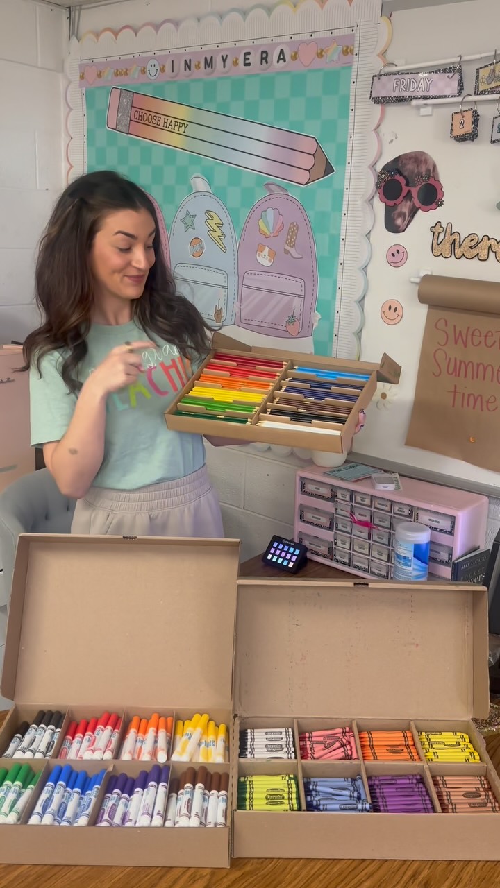 Instagram post by @hannabethh__ for Oriental Trading. Caption reads: Sharing all my favorite back-to-school must-haves!....