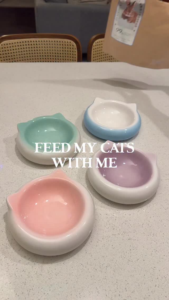 Instagram post by @simple.kitties for Smalls. Caption reads: Feed my cats with me 🤍 

Bowl Highlights 🍽️
⟡....
