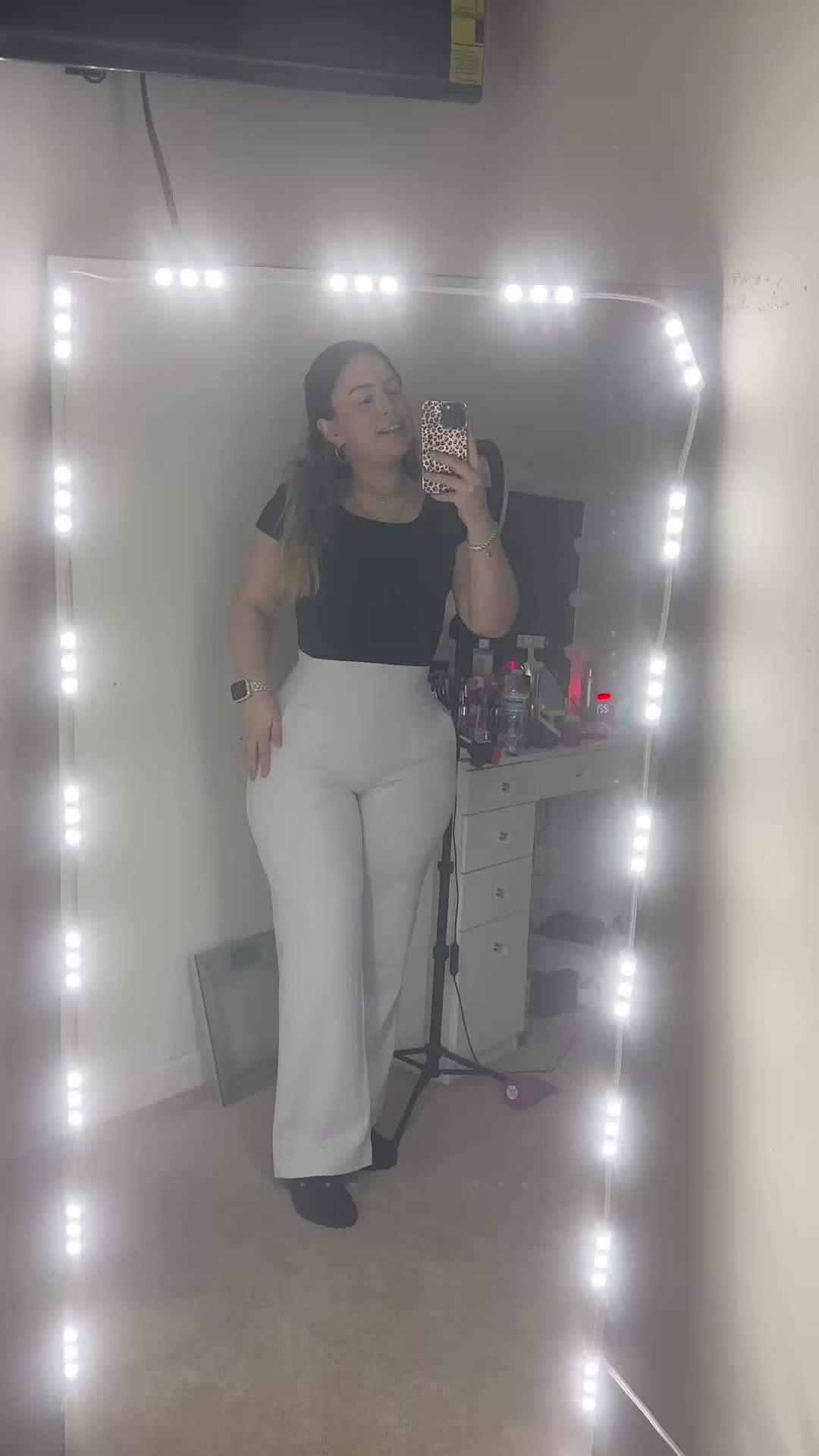 TikTok post by @stephanie_liratapia for G4Free. Caption reads: @G4Free Store these pants are so comfortable and....