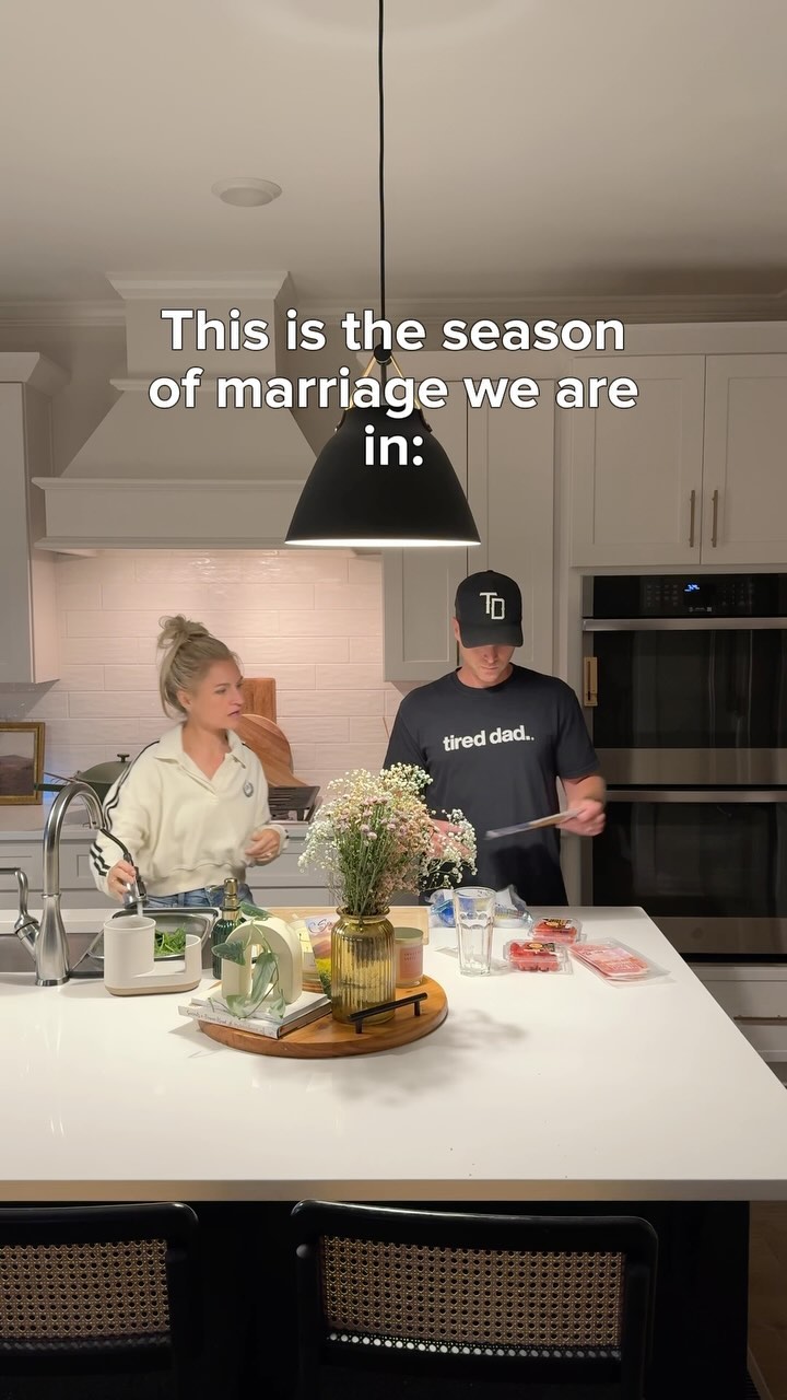 Instagram post by @thetireddad for Blue Apron. Caption reads: At home date night with my wife. ♥️

Neither one....