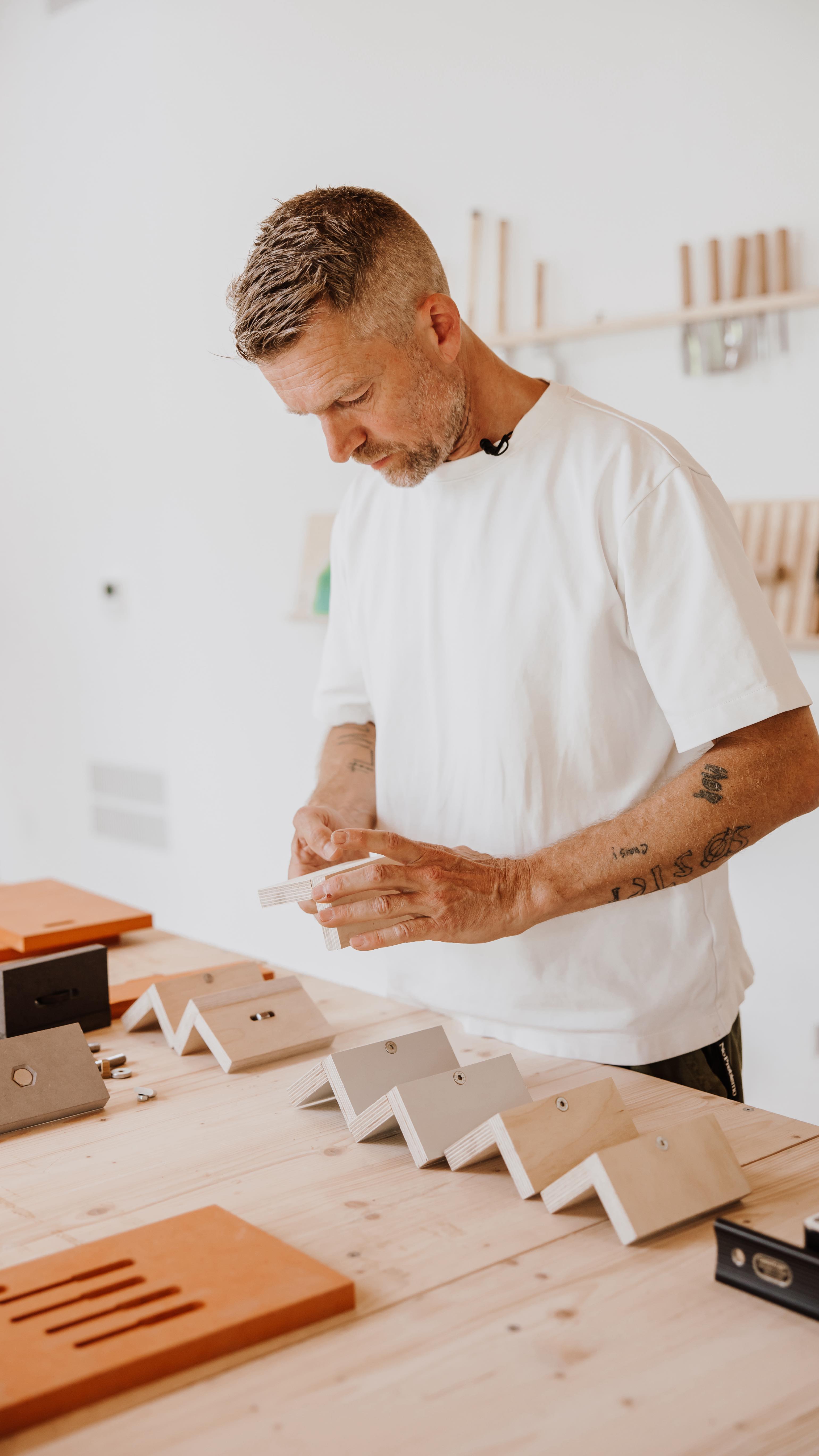 Instagram post by @henriktjaerby for Shaper Tools. Caption reads: “ I’m not actually a trained woodworker, and....