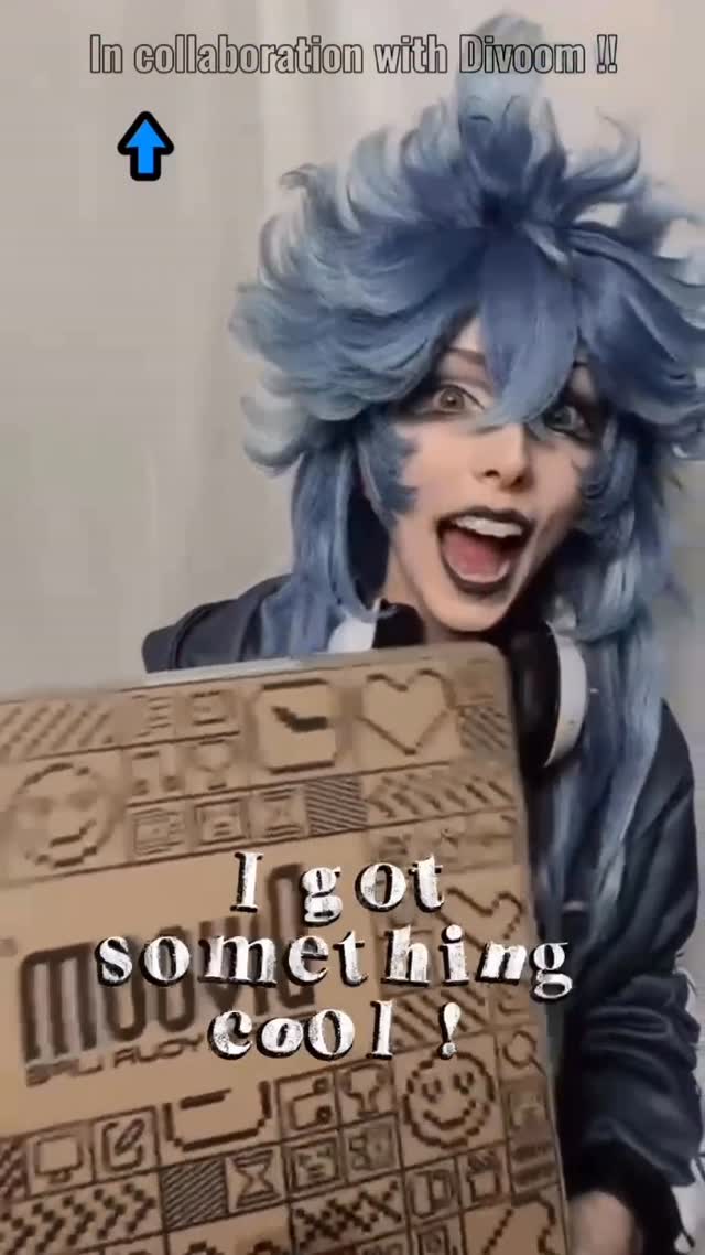 Instagram post by @aliki.cos for Divoom. Caption reads: Introducing the #divoompixoo64 ! LED Pixel Art....