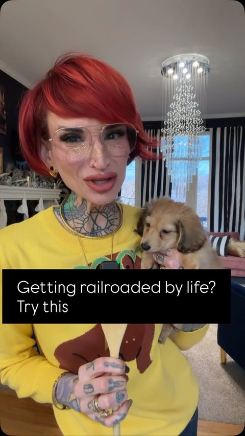 Instagram post by @theplatinumgiraffe for Komuso Design. Caption reads: Comment “shift” to get one 

Stress hits. 
Your....