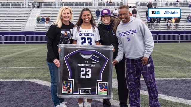 Instagram post by @nuwbball for Allstate. Caption reads: [...] to @nuwbball On the Court presented by....