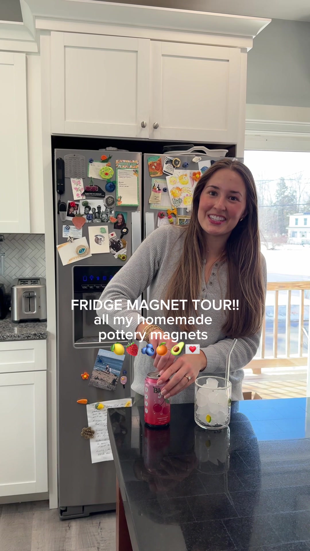 TikTok post by @autumnacord for Bloom Nutrition. Caption reads: [...] #fridgemagnets #BloomPartner @Bloom....