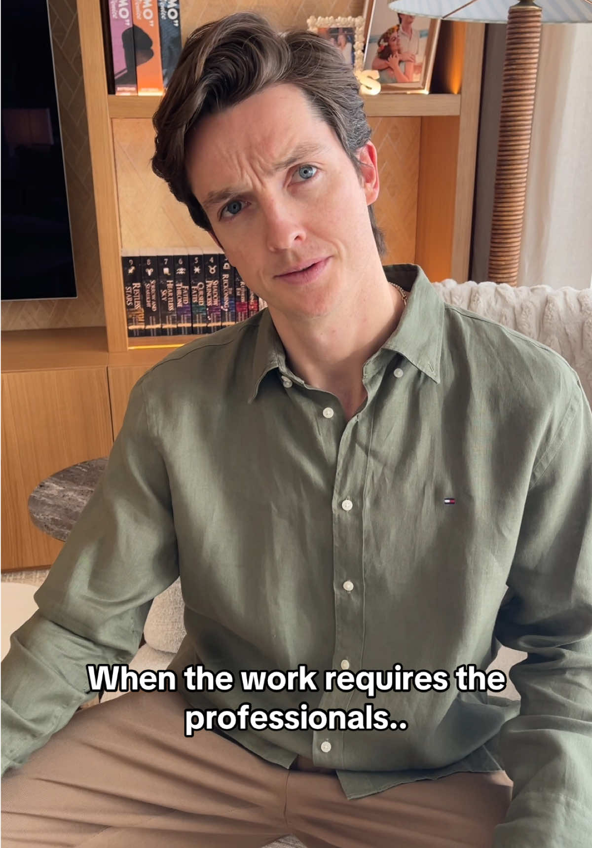 TikTok post by @scottyjames31 for Tommy Jeans. Caption reads: Light linens? You can say that again @Tommy....