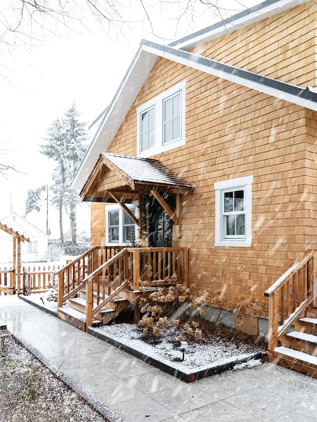 Instagram post by @thegritandpolish for Pottery Barn. Caption reads: Christmas around the cottage ✨ including slushy....