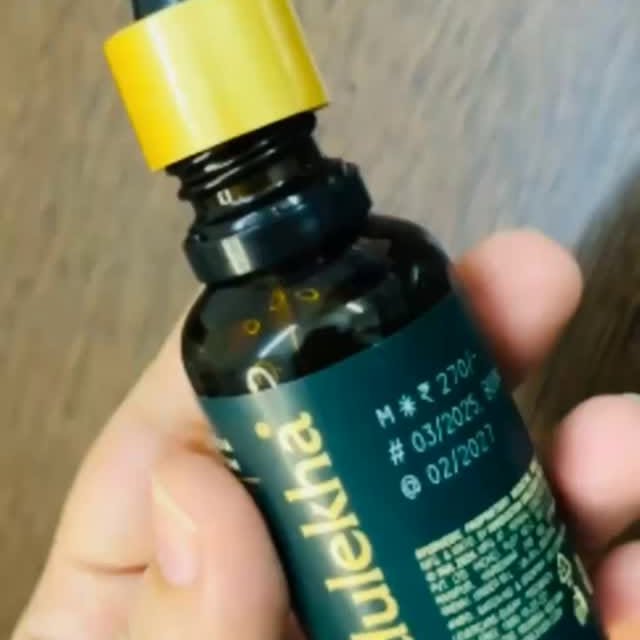 Instagram post by @monicaroshan for Indulekha. Caption reads: What makes this serum different?

* Clinically....