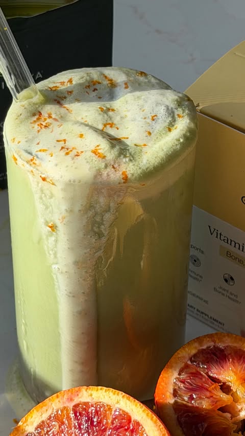 Instagram post by @thetessasmith for Cymbiotika. Caption reads: [...] matcha just got an upgrade because....