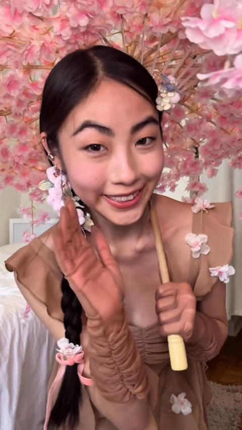 Instagram post by @gabbyhe_ for etsy. Caption reads: Let me be your personal cherry blossom🌸 @etsy....