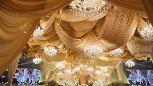 Instagram post by @kayleysee_ for Shangri-La. Caption reads: Transform your venue with glamorous, elegant, and....